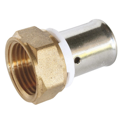 SOMATHERM FOR YOU - Raccord droit à sertir pour tube PER Ø20 - Femelle 20/27 (3/4''), Permet de raccorder un tube PER de diamètre Ø20