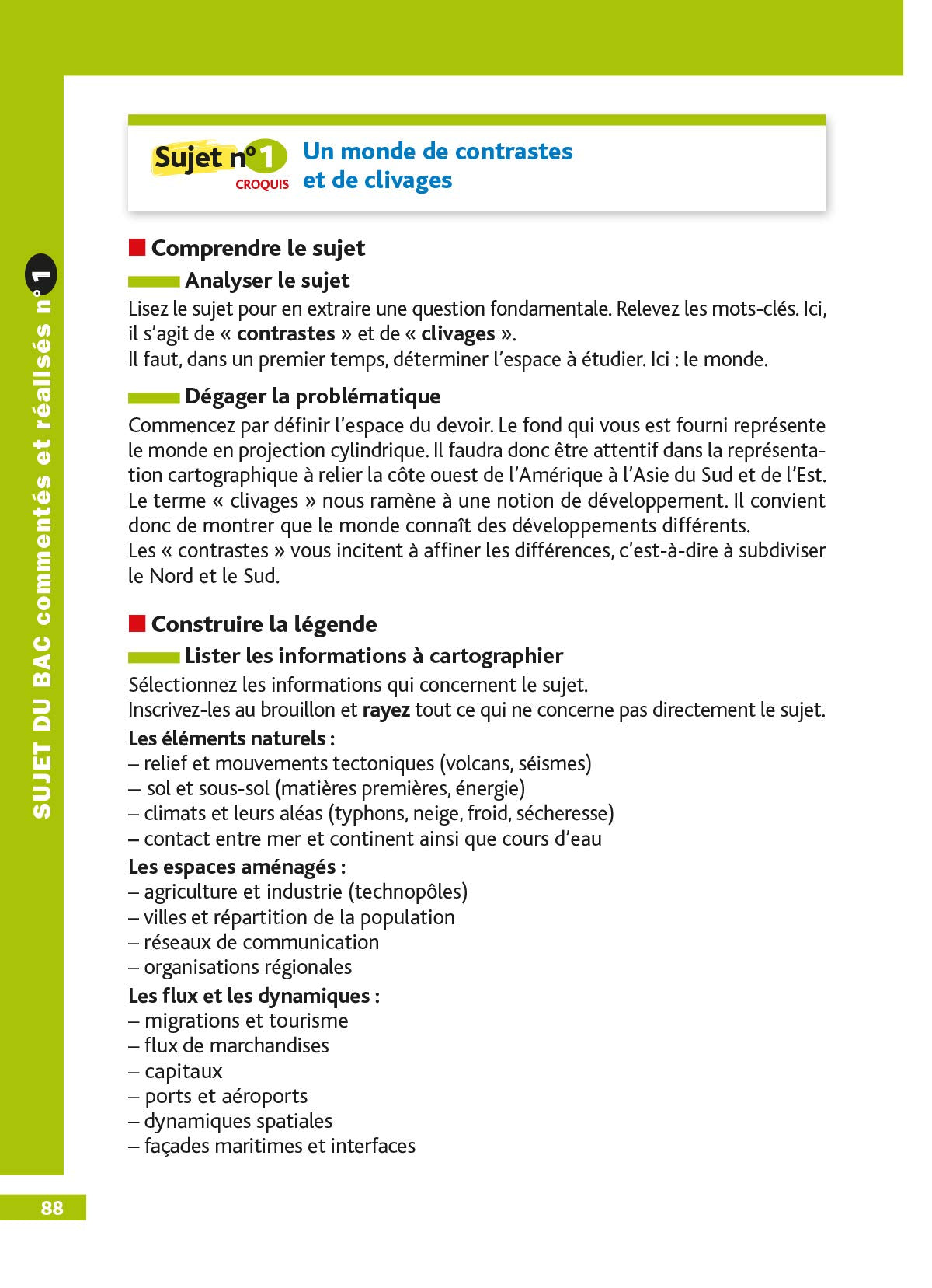 DéfiBac Cours/Méthodes/Exos Croquis de Géographie Terminale L/ES/S