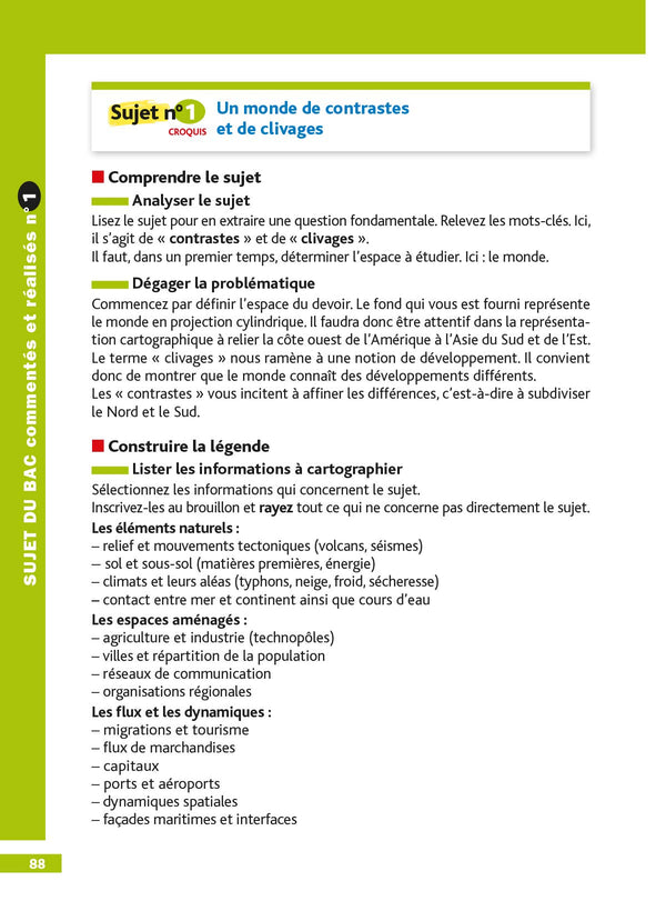 DéfiBac Cours/Méthodes/Exos Croquis de Géographie Terminale L/ES/S