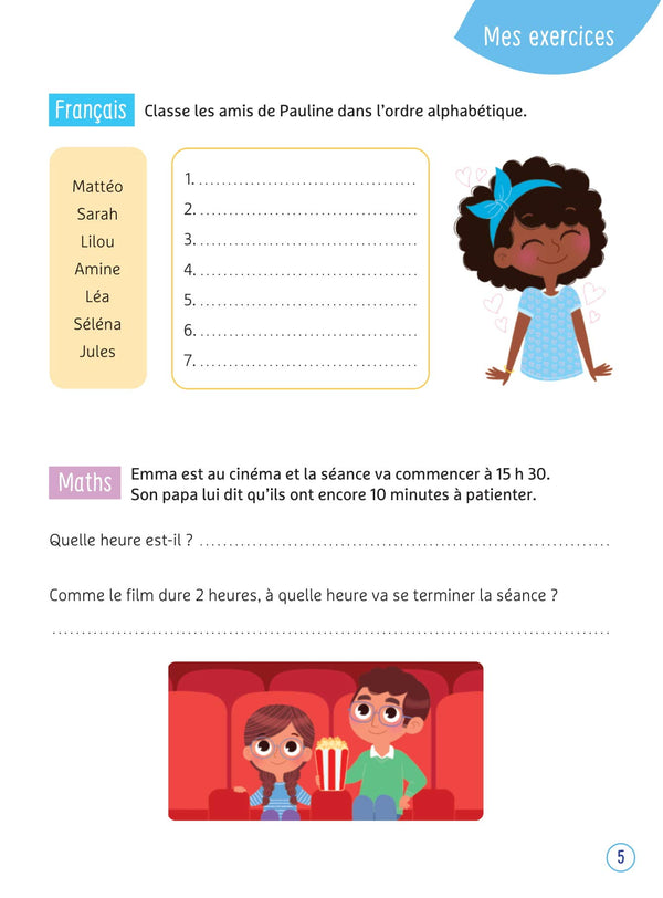 Je travaille sereinement CE2 8-9 ans: Un temps pour bien se concentrer et des exercices pour s’entraîner