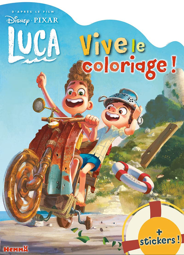 Disney Pixar Luca – Vive le coloriage ! – Livre de coloriage avec stickers – Dès 4 ans