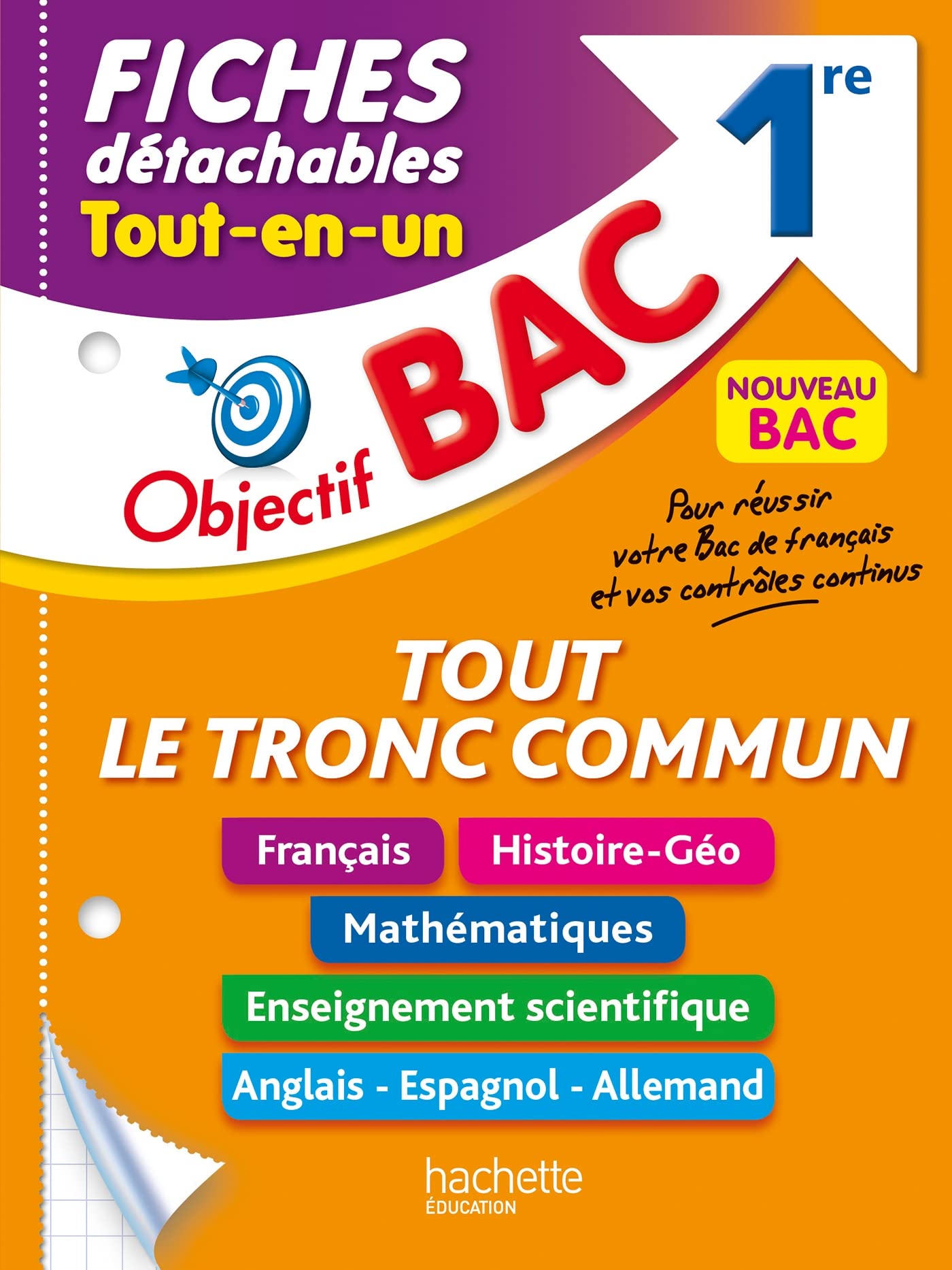 Objectif BAC Fiches détachables Tout le tronc commun 1re BAC 2024