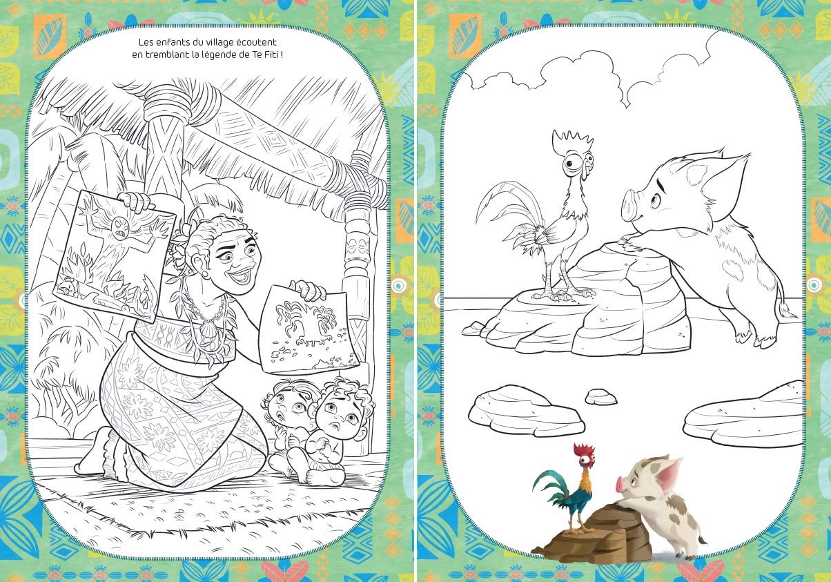 Disney Vaiana - Coloriage avec stickers - Livre de coloriage avec stickers - Dès 4 ans