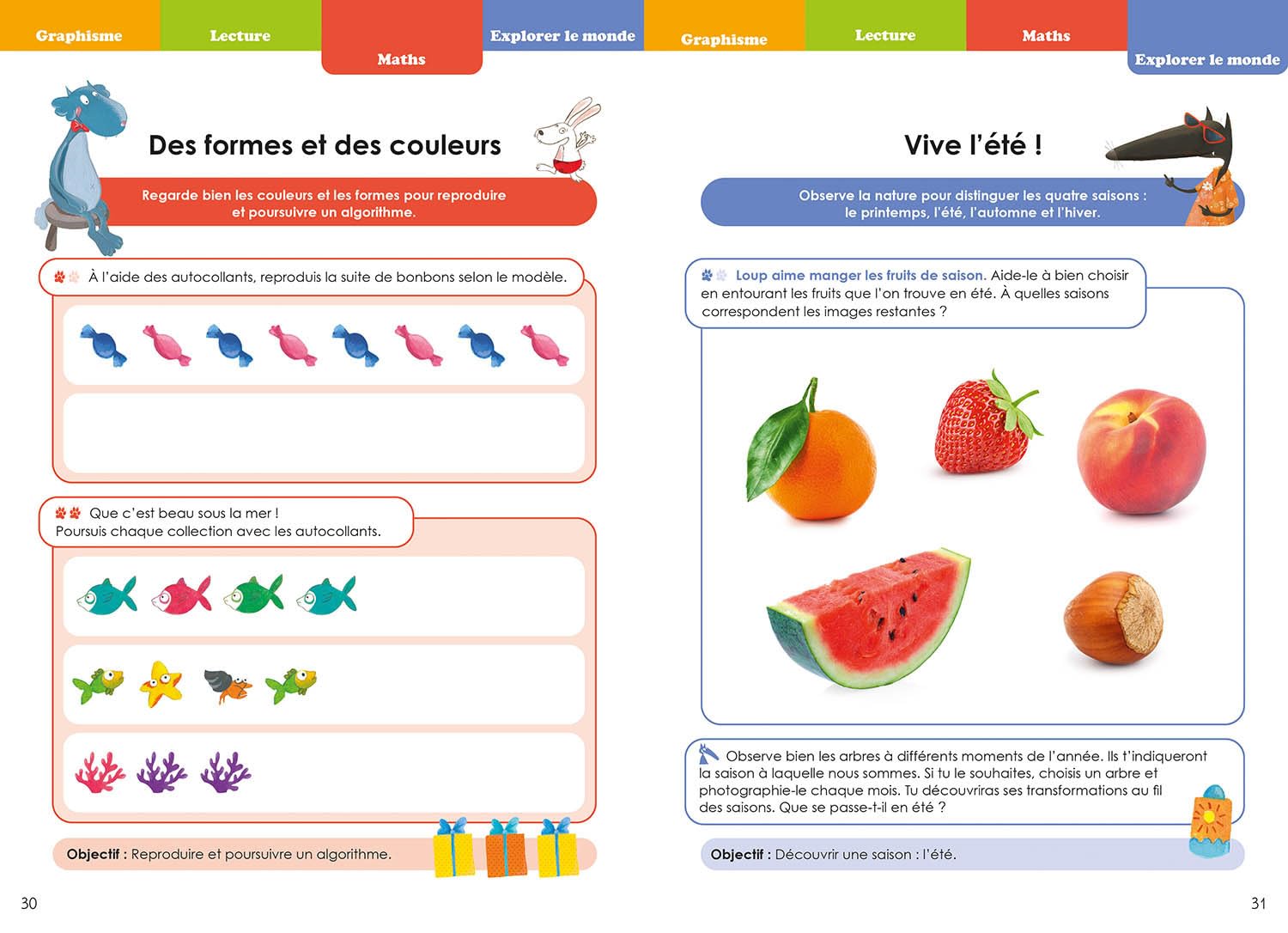 JE RENTRE EN MOYENNE SECTION AVEC LOUP - CAHIER DE VACANCES 2024