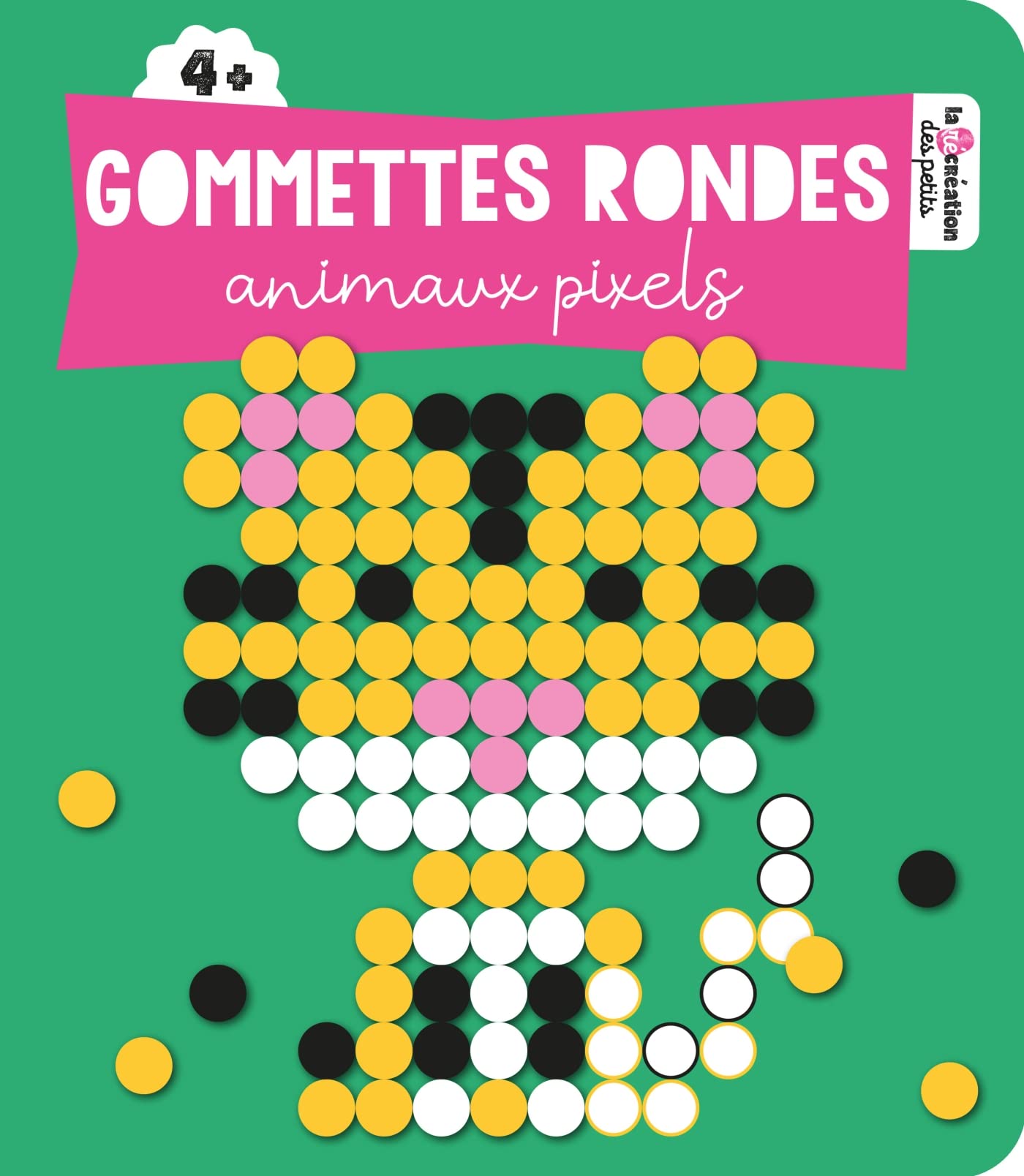 Gommettes rondes Animaux pixels