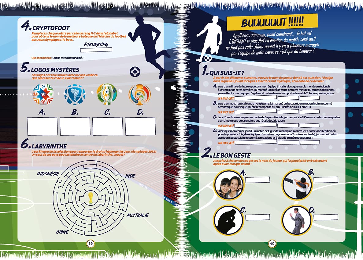 Cahier de vacances pour adultes Telefoot