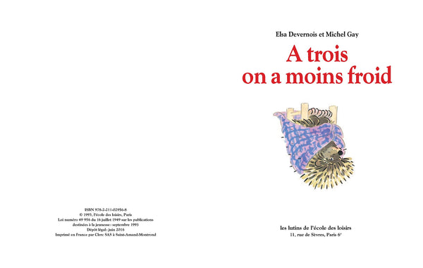 A trois on a moins froid