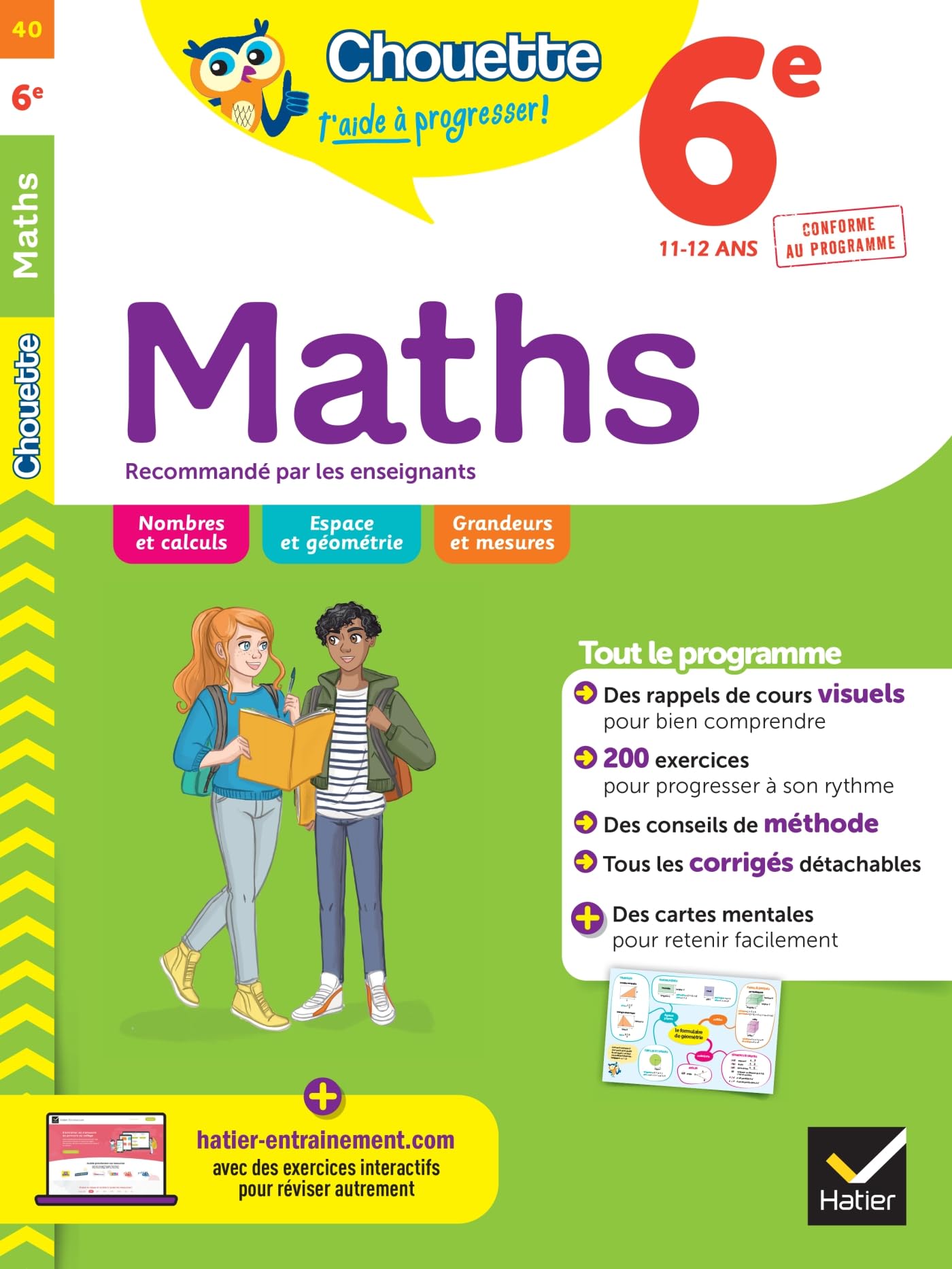 Maths 6e: cahier de révision et d'entraînement recommandé par les enseignants
