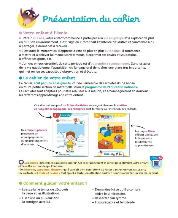 Tout le programme Toute petite section 2-3 ans - A la maternelle: Premiers apprentissages en douceur