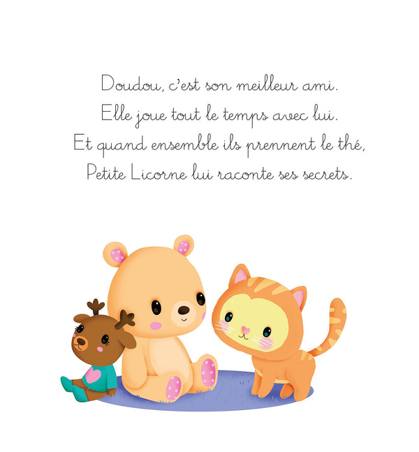 Petite licorne et son doudou