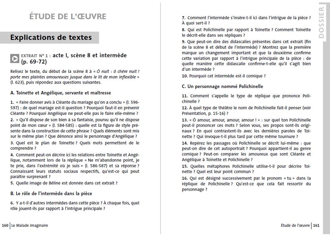 Le Malade imaginaire - PROGRAMME NOUVEAU BAC 2022 1ère - Parcours « Spectacle et comédie »