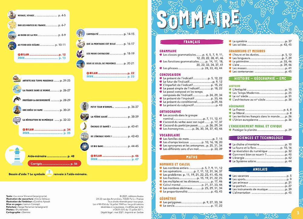 Cahier de vacances 2021 - Je progresse en vacances du CM2 à la 6e
