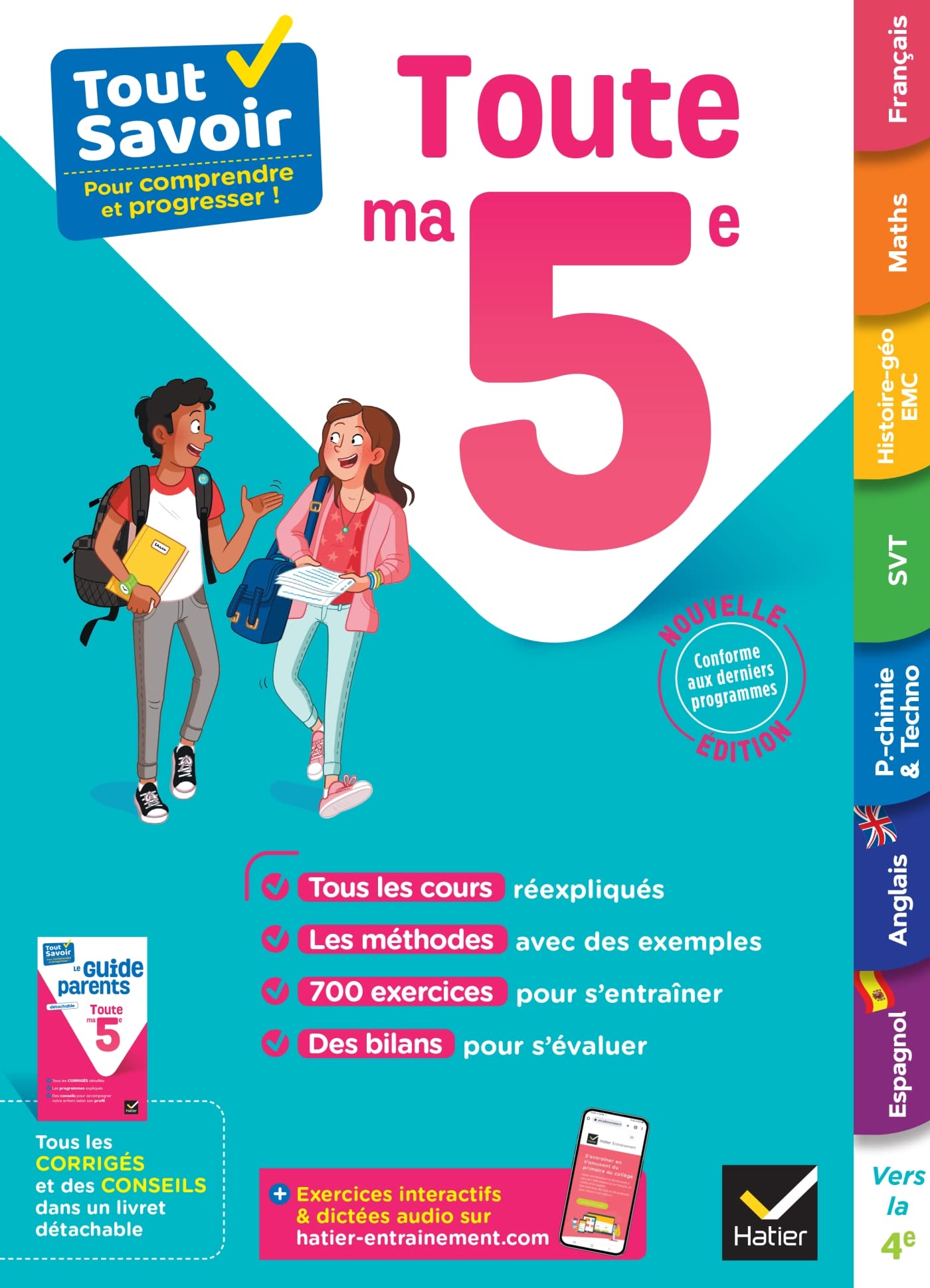 Tout savoir 5e - Tout en un: cours, méthodes et exercices dans toutes les matières