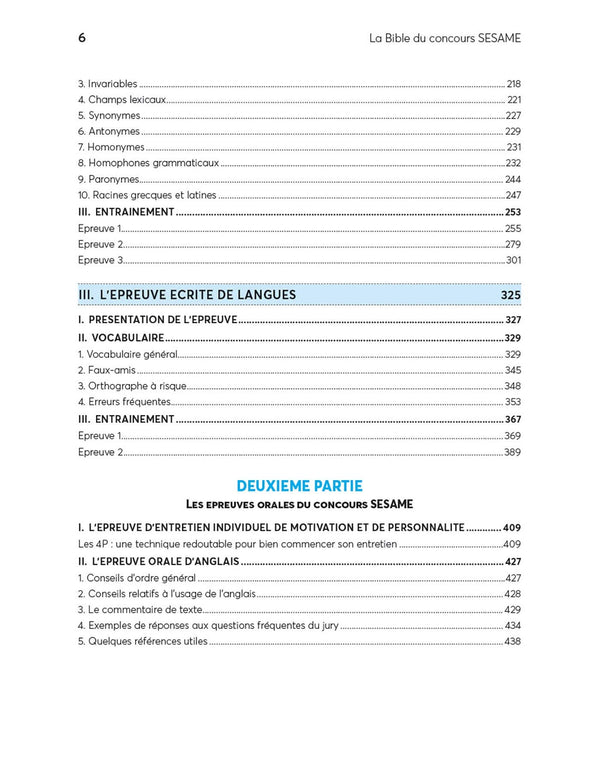 La bible du concours SESAME 2020
