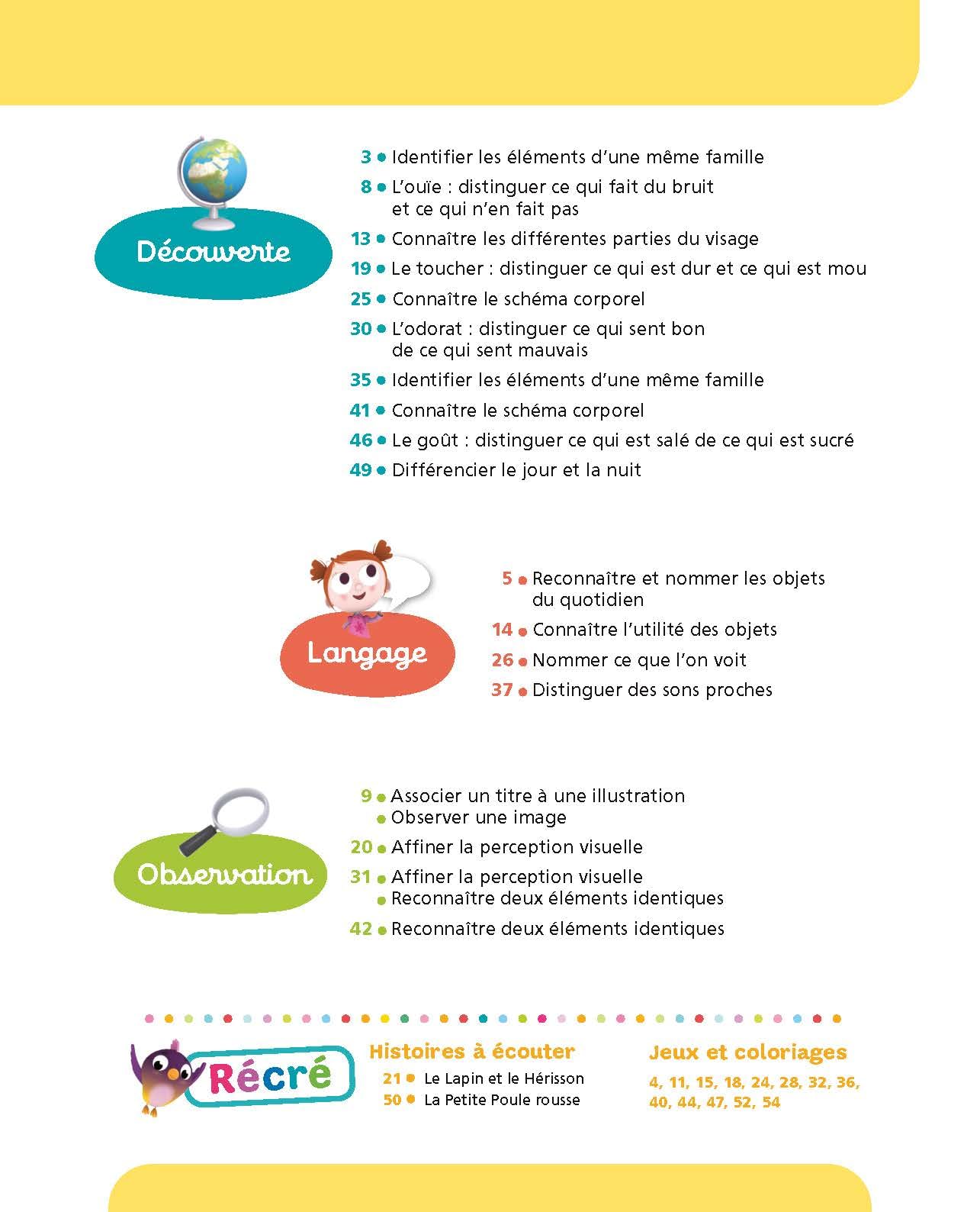 Tout le programme Toute petite section 2-3 ans - A la maternelle: Premiers apprentissages en douceur