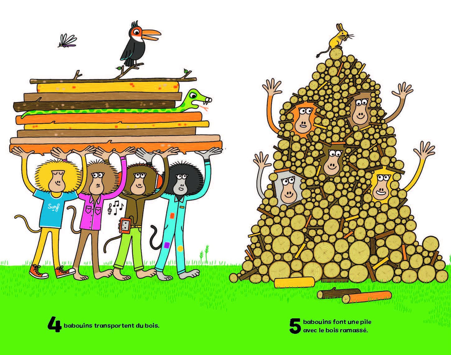 La grande évasion des babouins: Un livre à compter