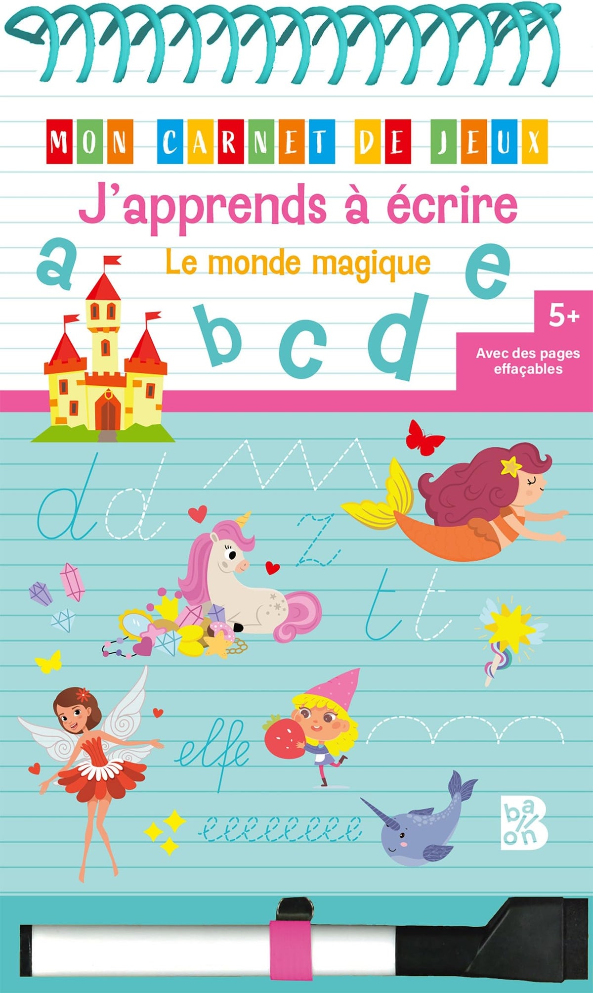 Mon carnet de jeux - J'apprends à écrire - Le monde magique