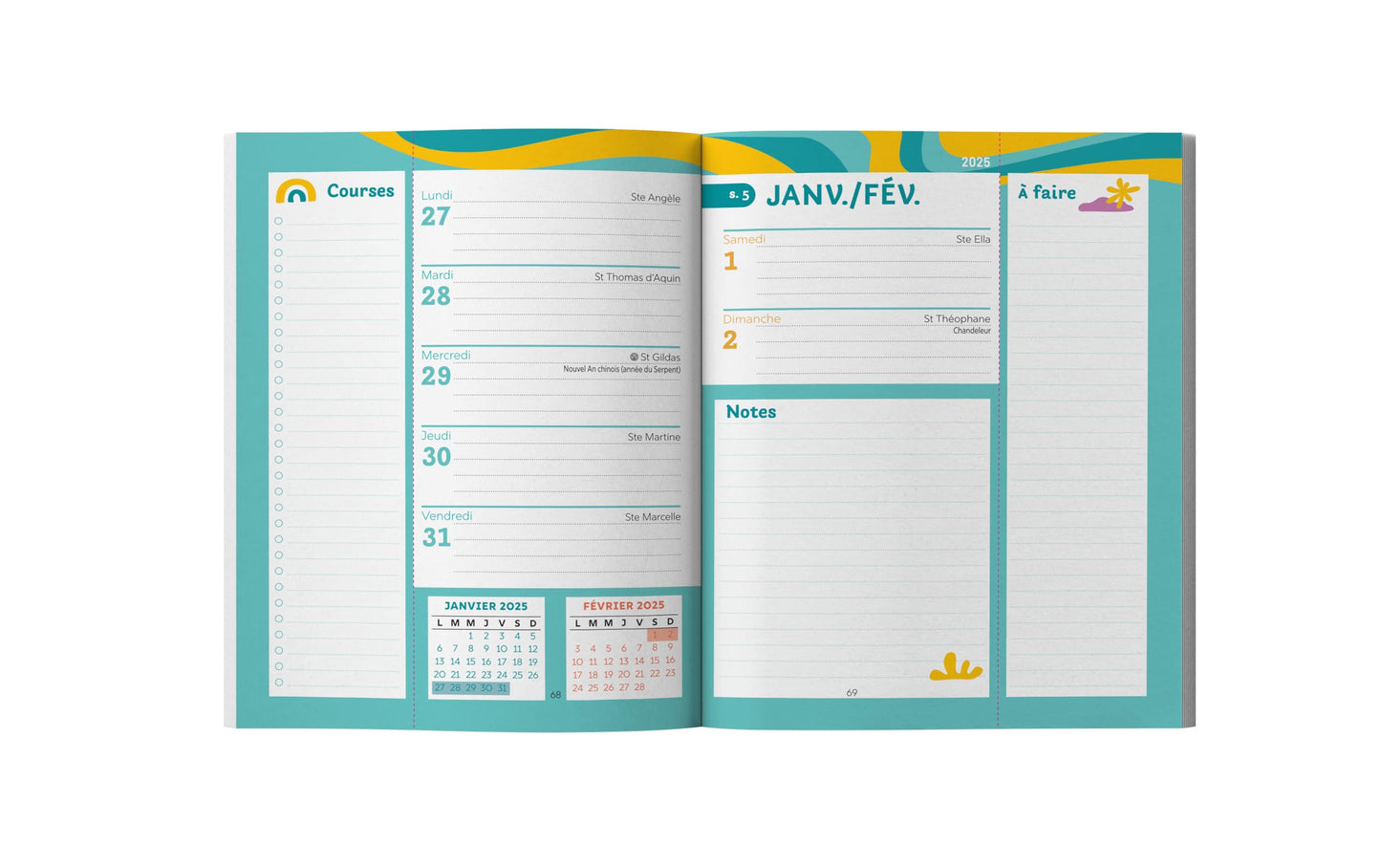 Agenda familial Mémoniak pocket, sept. 2024 - déc. 2025