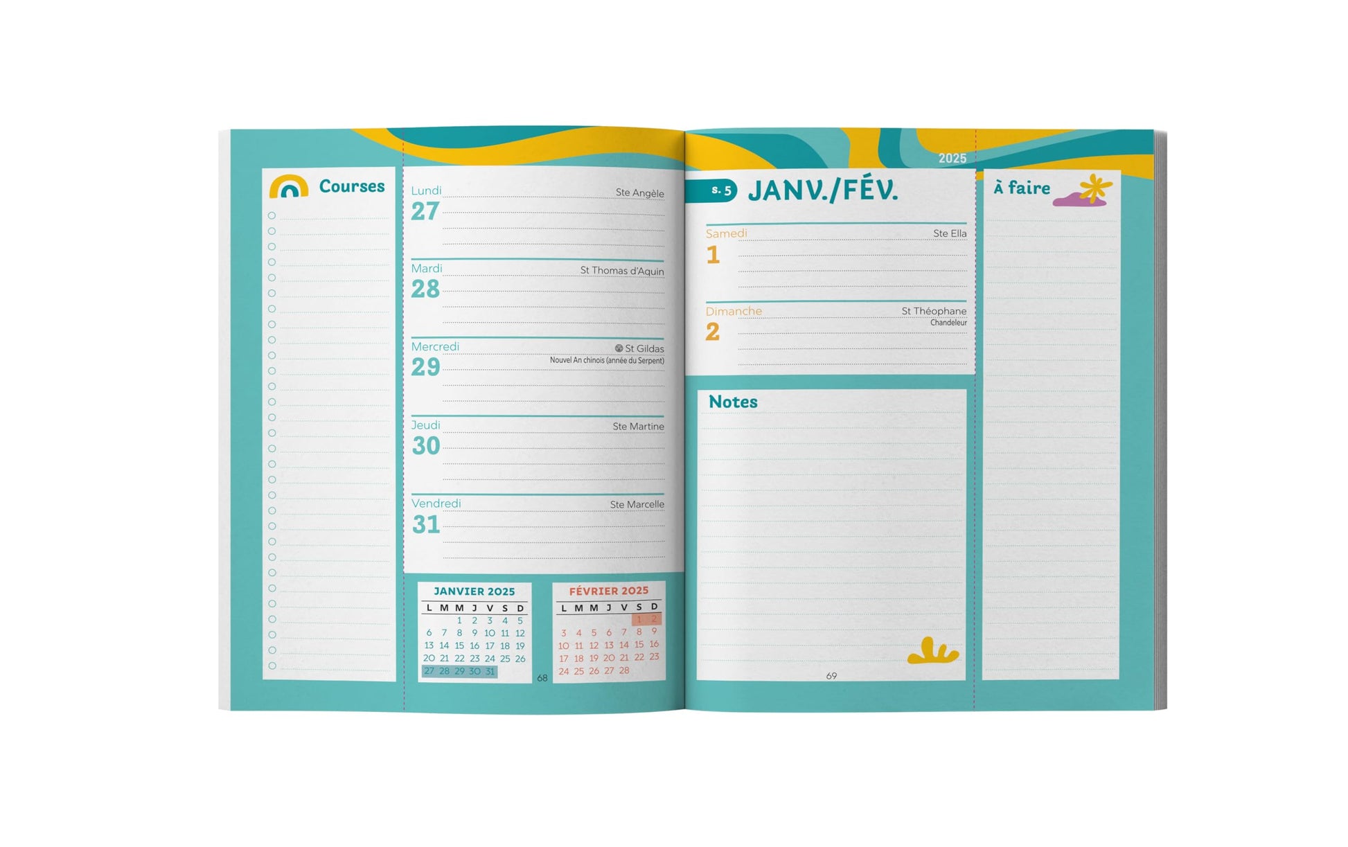 Agenda familial Mémoniak pocket, sept. 2024 - déc. 2025