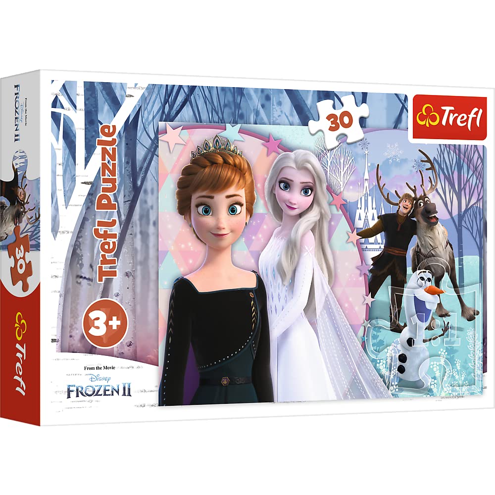 Trefl Frozen 2 30 Pièces pour Les Enfants à partir de 3 Ans Puzzle, 18275, La Reine des neiges Magique Disney La Reine des neiges 2
