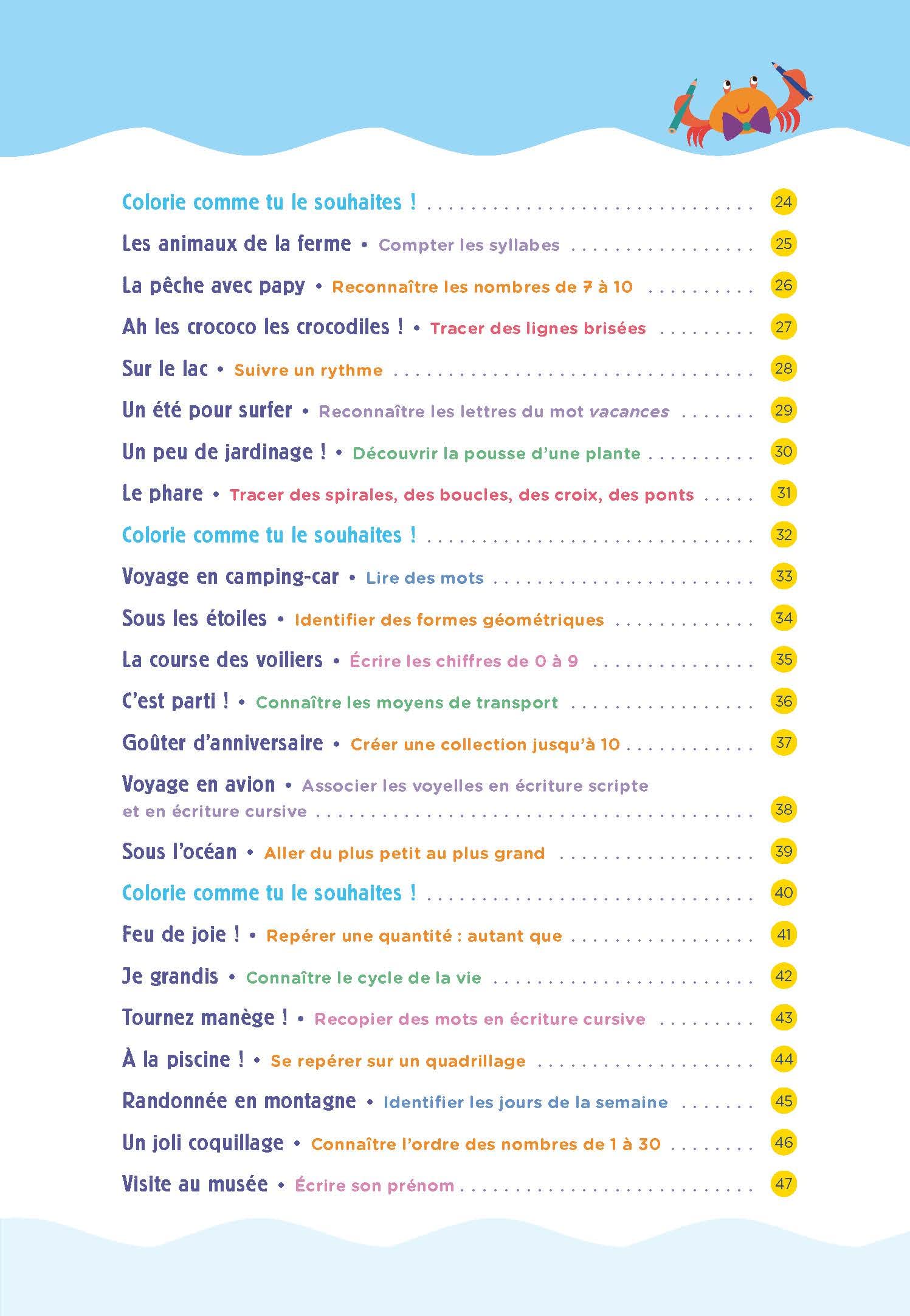 Cahier de vacances 2025, Coloriages éducatifs PS, MS, GS: Magnard, l'inventeur des cahiers de vacances