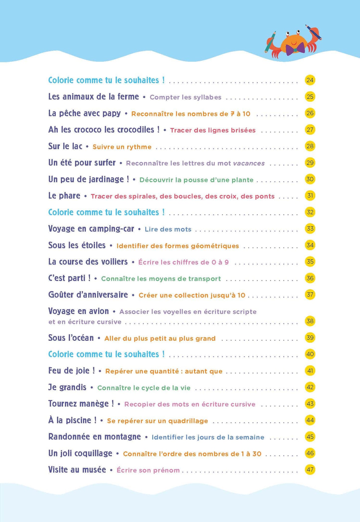 Cahier de vacances 2025, Coloriages éducatifs PS, MS, GS: Magnard, l'inventeur des cahiers de vacances