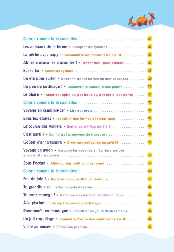 Cahier de vacances 2025, Coloriages éducatifs PS, MS, GS: Magnard, l'inventeur des cahiers de vacances