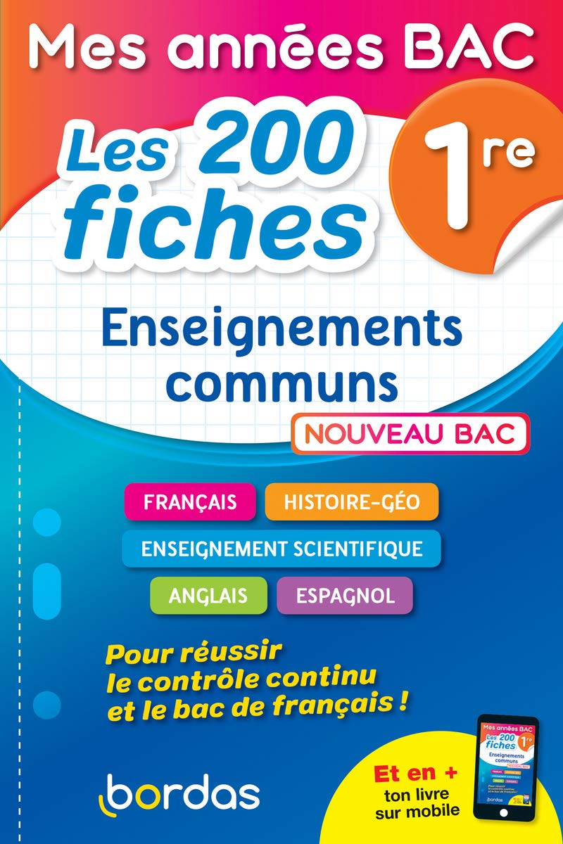 Mes années Bac - Compil de fiches enseignements communs 1re