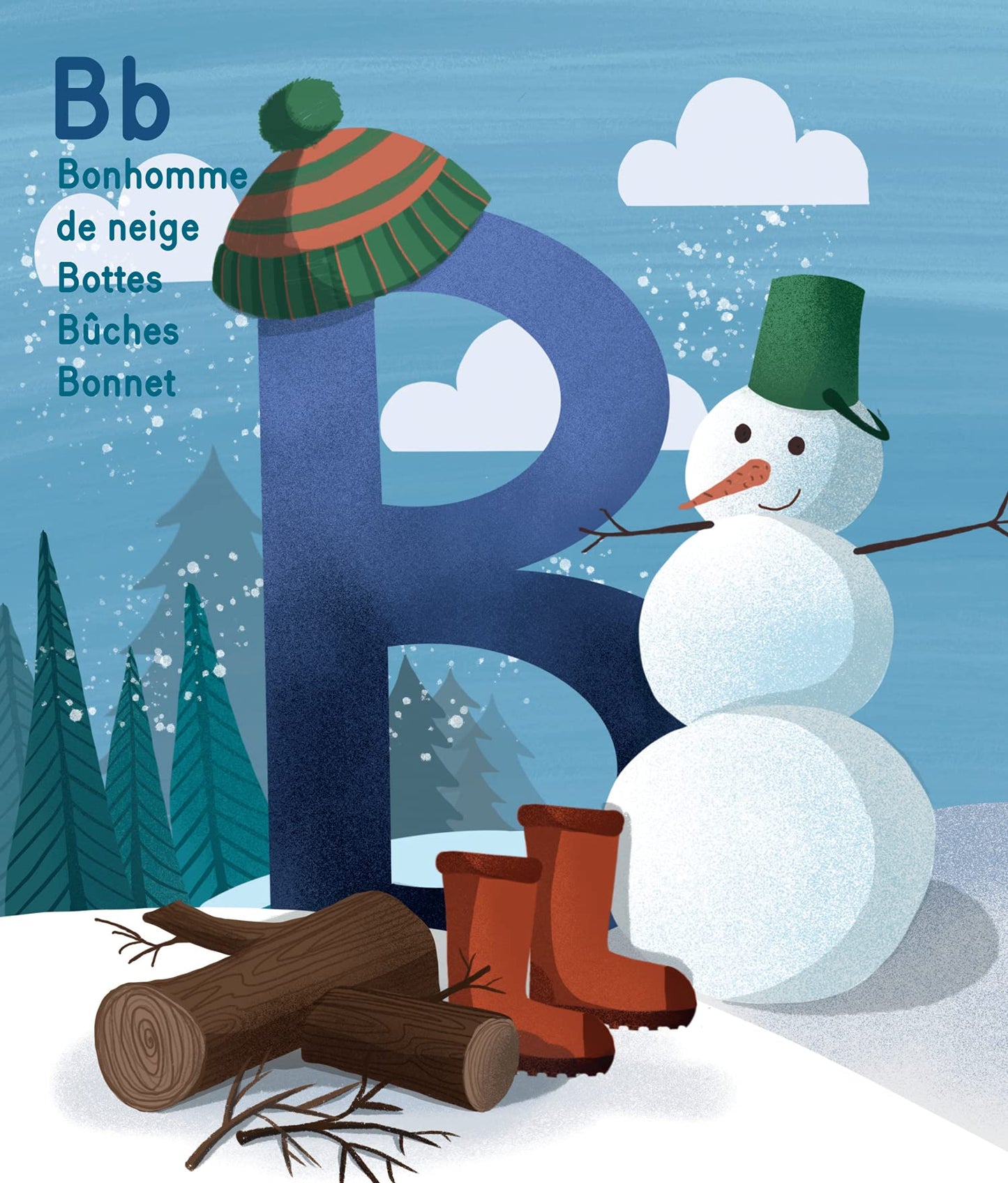 Mon abécédaire des 4 saisons à colorier : l'hiver