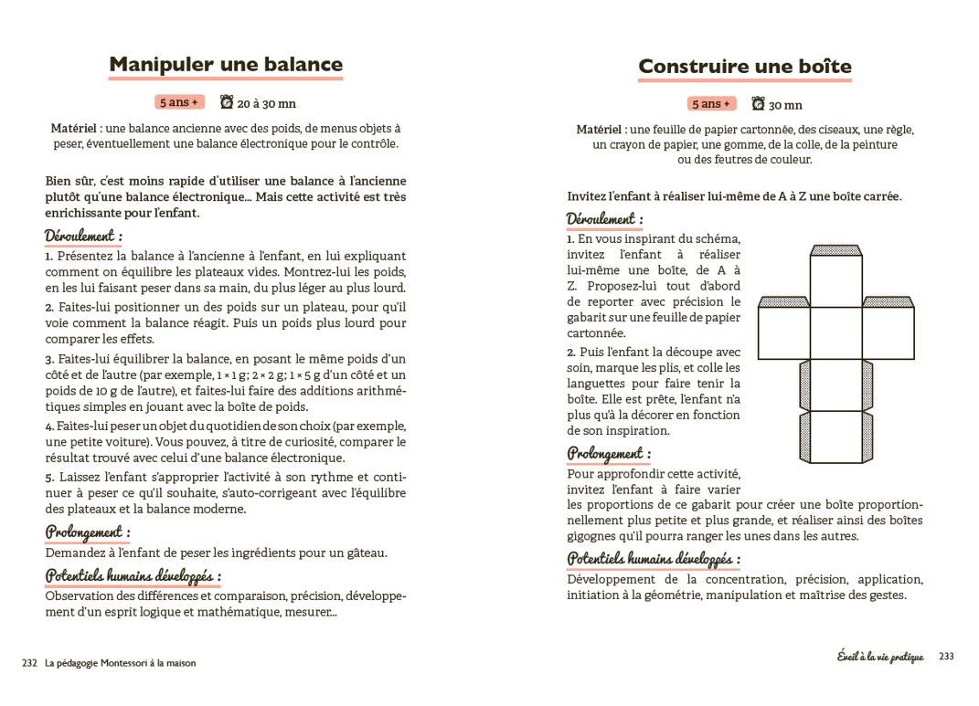 La pédagogie Montessori à la maison : 200 activités, 3è édition
