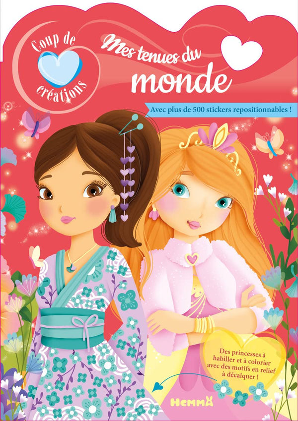 Coup de coeur créations - Mes tenues du monde - Modèles à habiller avec stickers - Dès 5 ans