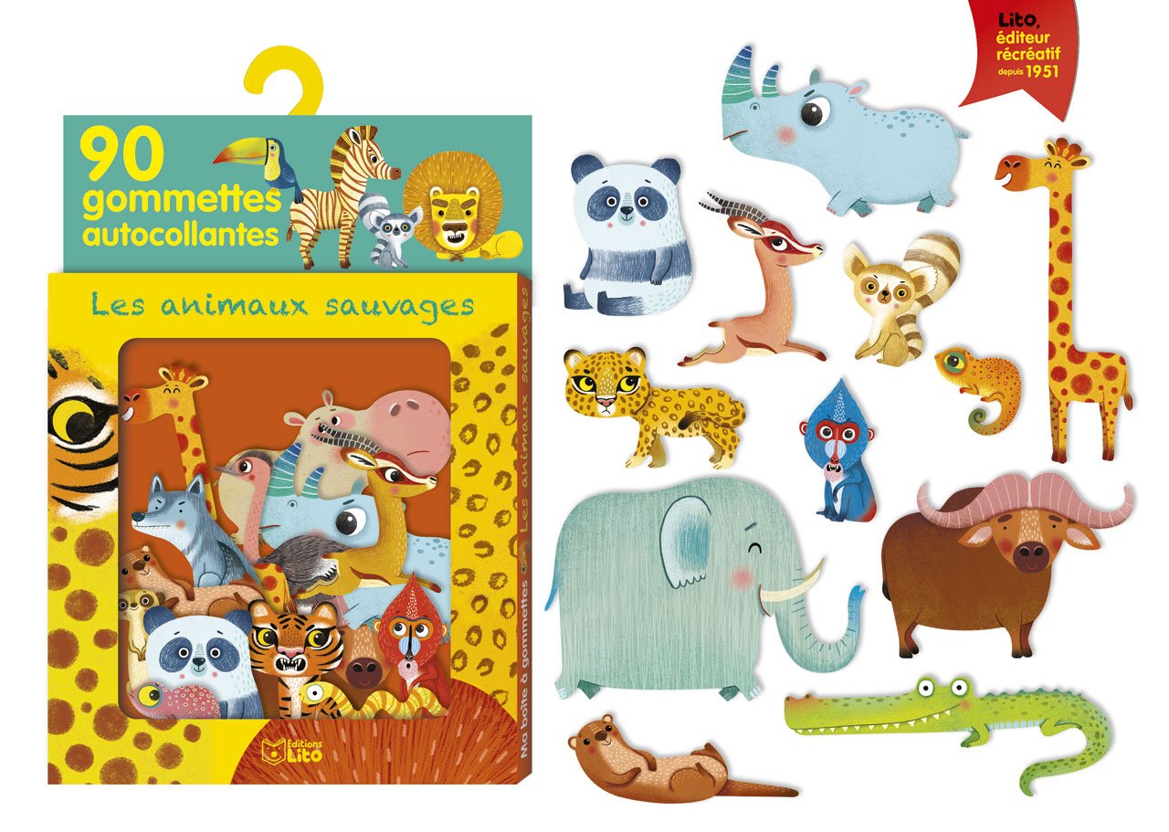 Ma boîte à gommettes - Les animaux sauvages - de 3 à 5 ans