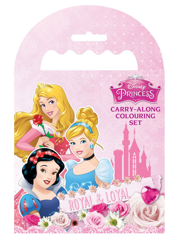 Disney PSCAR1 Set de Coloriage Transportable Princess Plastique Rose 18x11.5x2 cm
