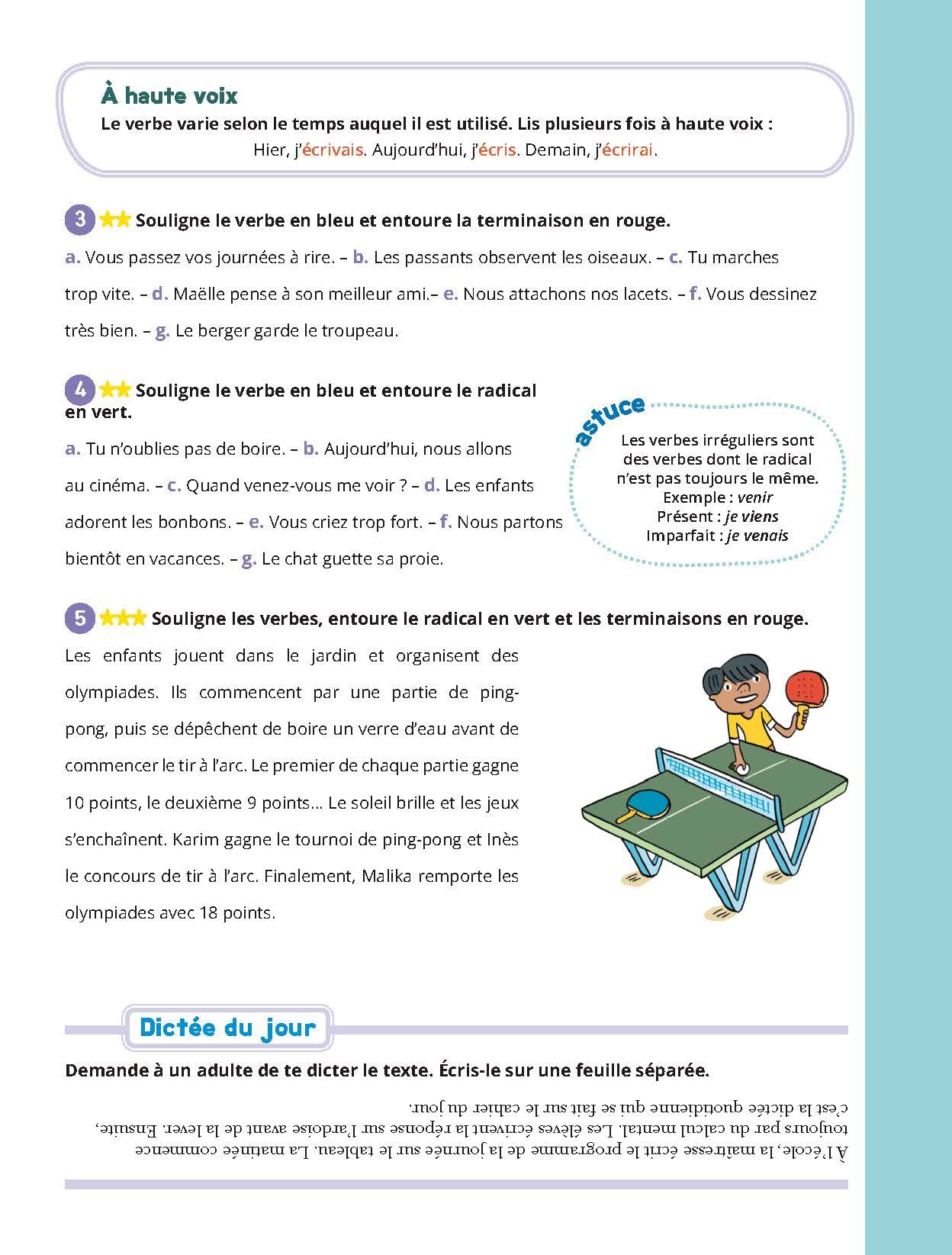 Conjugaison CM1 - Cahier Jour Soir: Conçu et recommandé par les enseignants