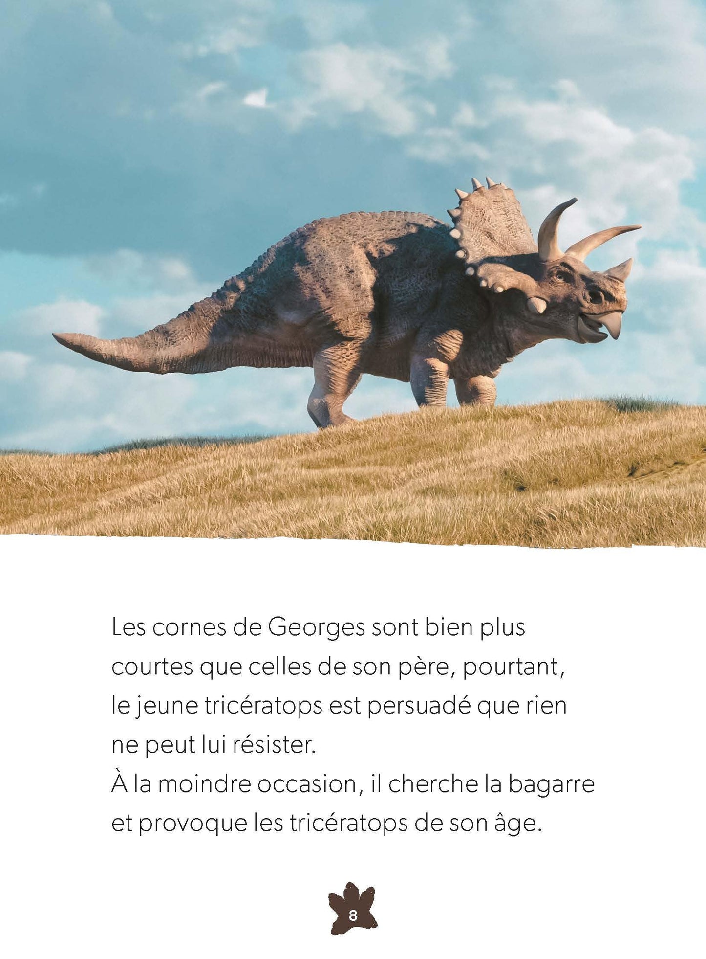 Un jeune tricératops téméraire