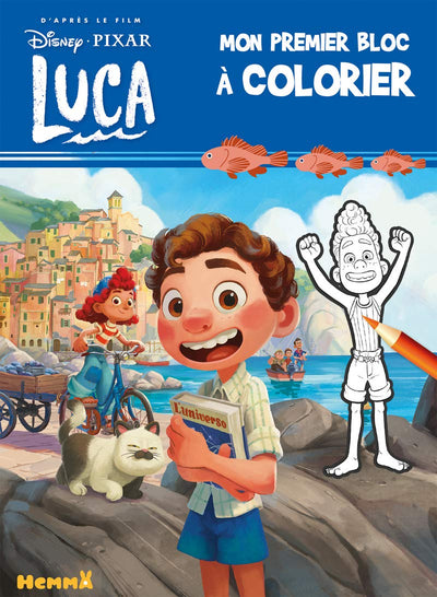 Disney Pixar Luca – Mon premier bloc à colorier – Livre de coloriage – Dès 3 ans