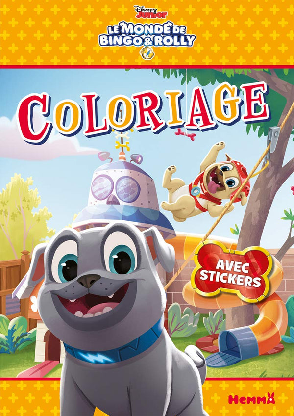 Disney Bingo et Rolly - Coloriage avec stickers