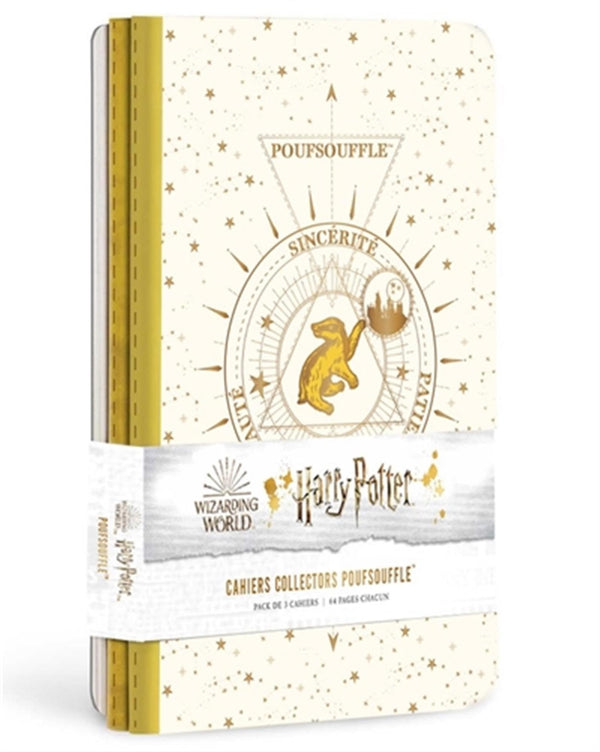 Harry Potter constellations : pack de 3 cahiers Poufsouffle