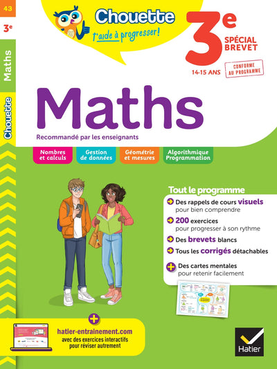 Chouette - Maths 3e: cahier de révision et d'entraînement recommandé par les enseignants
