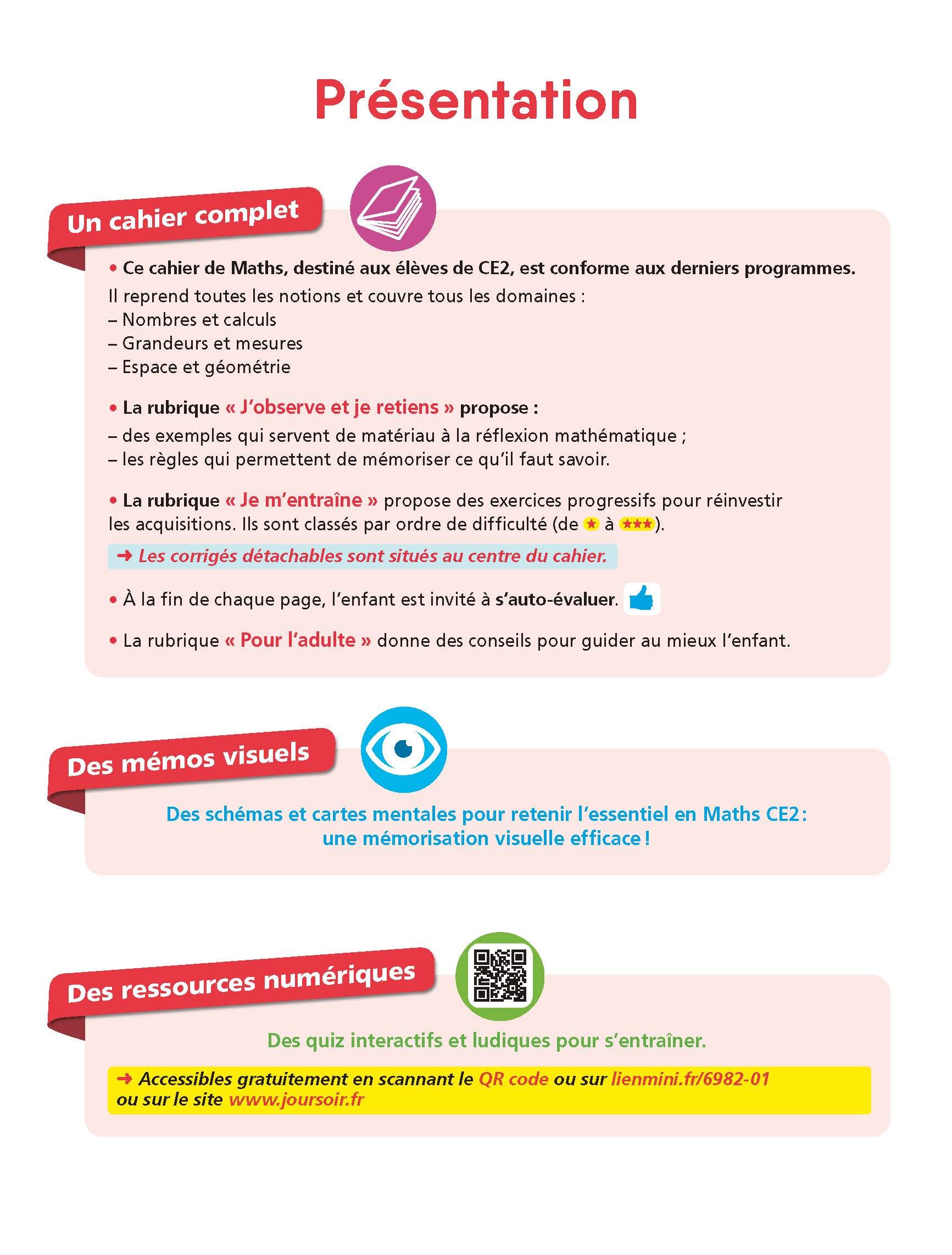Maths CE2 - Cahier Jour Soir: Conçu et recommandé par les enseignants