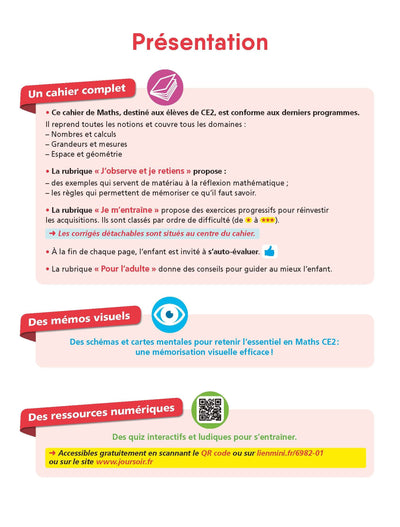 Maths CE2 - Cahier Jour Soir: Conçu et recommandé par les enseignants