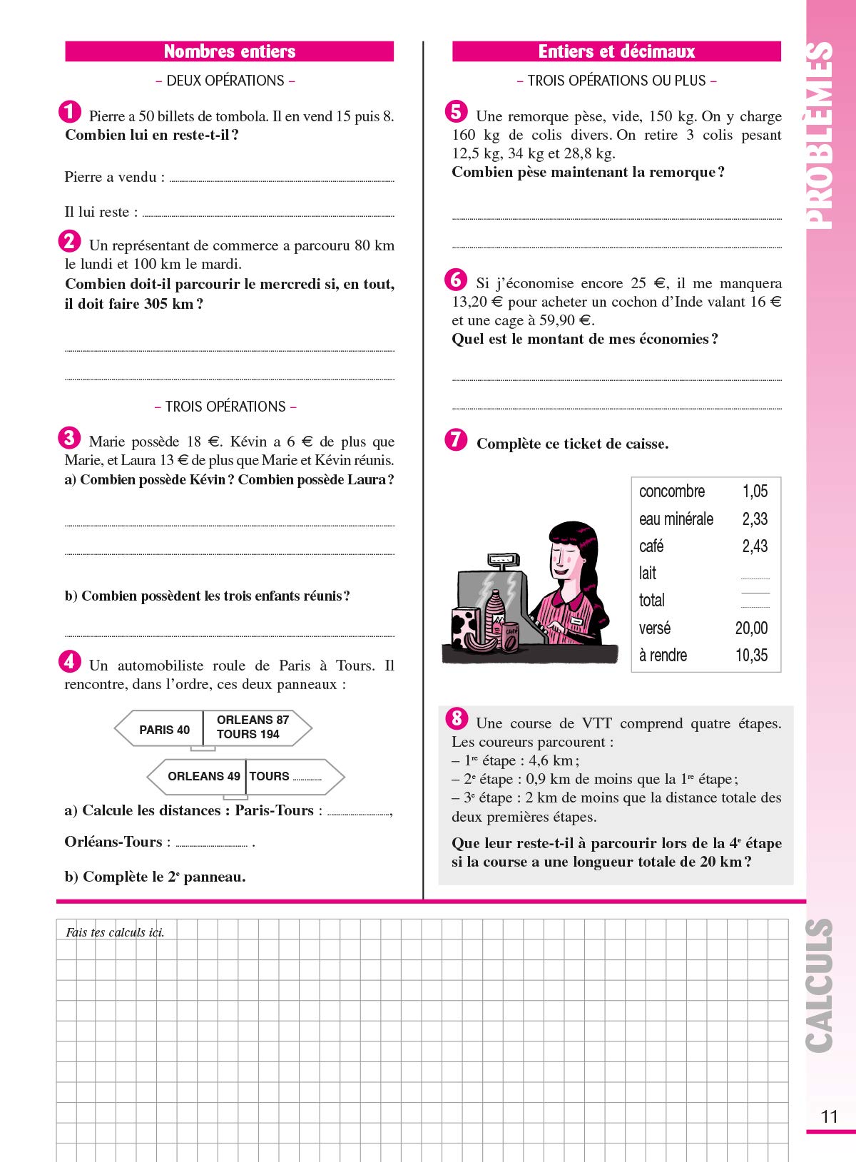Cahier de problèmes de maths CM2 (ancienne édition)