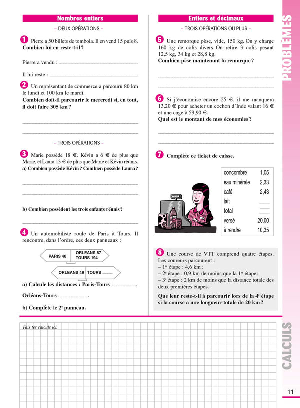 Cahier de problèmes de maths CM2 (ancienne édition)