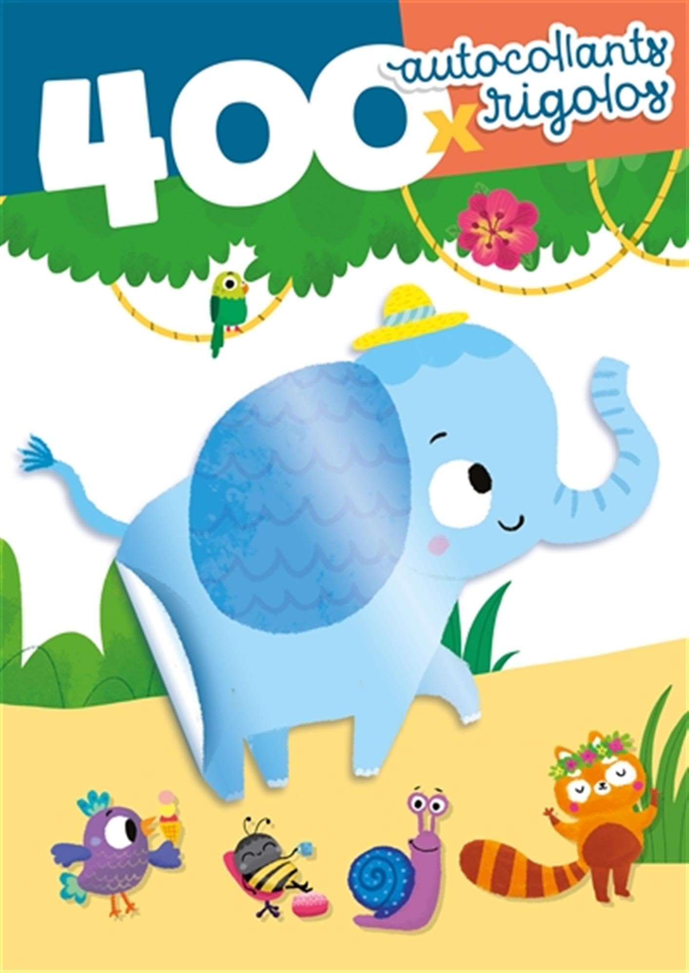 Complète le monde d'Elie Eléphant avec 400 autocollants: Avec 12 pages d'autocollants réutilisables et 1 livret de paysages inclus