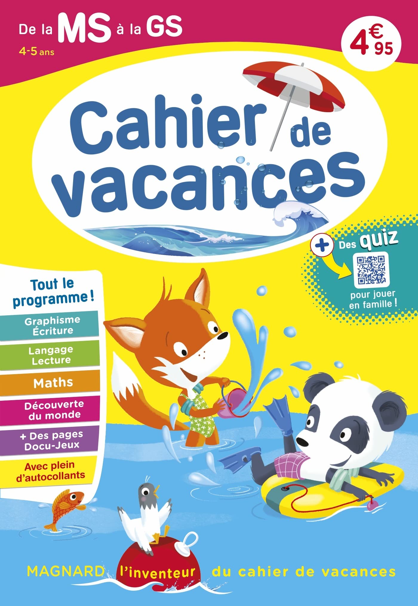 Cahier de vacances 2024, de la MS vers la GS 4-5 ans: Magnard, l’inventeur du cahier de vacances