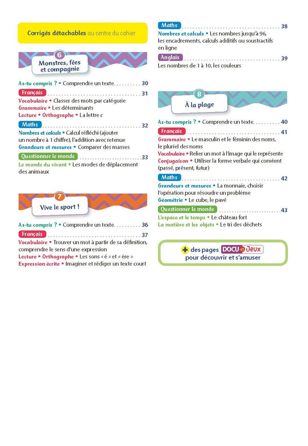 Cahier de vacances 2024, du CP vers le CE1 6-7 ans: Magnard, l’inventeur du cahier de vacances