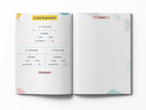 Mon carnet de FIV – journal de bord pour accompagner le parcours PMA (2 protocoles complets de FIV)