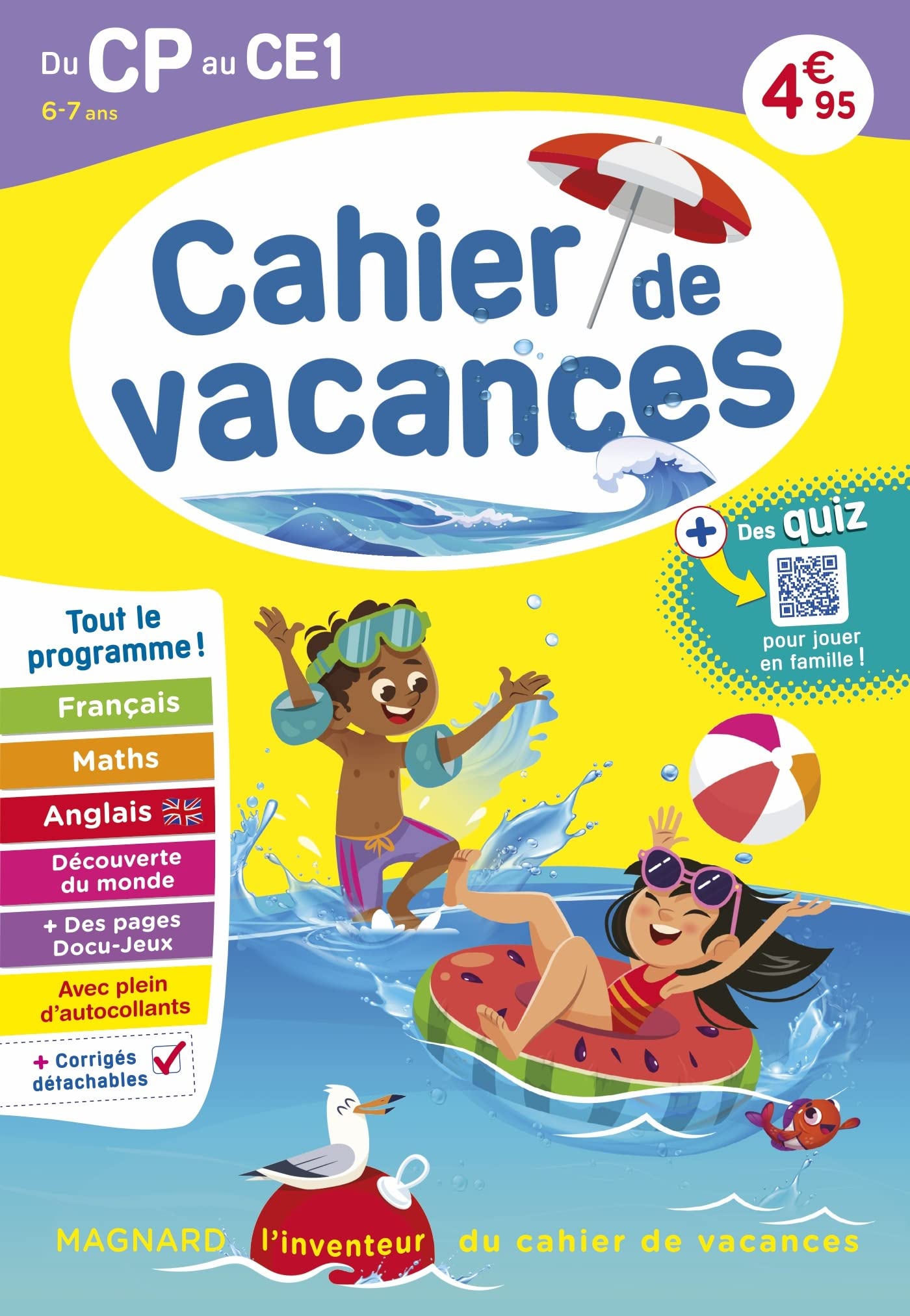 Cahier de vacances 2025, du CP vers le CE1 6-7 ans: Magnard, l’inventeur du cahier de vacances