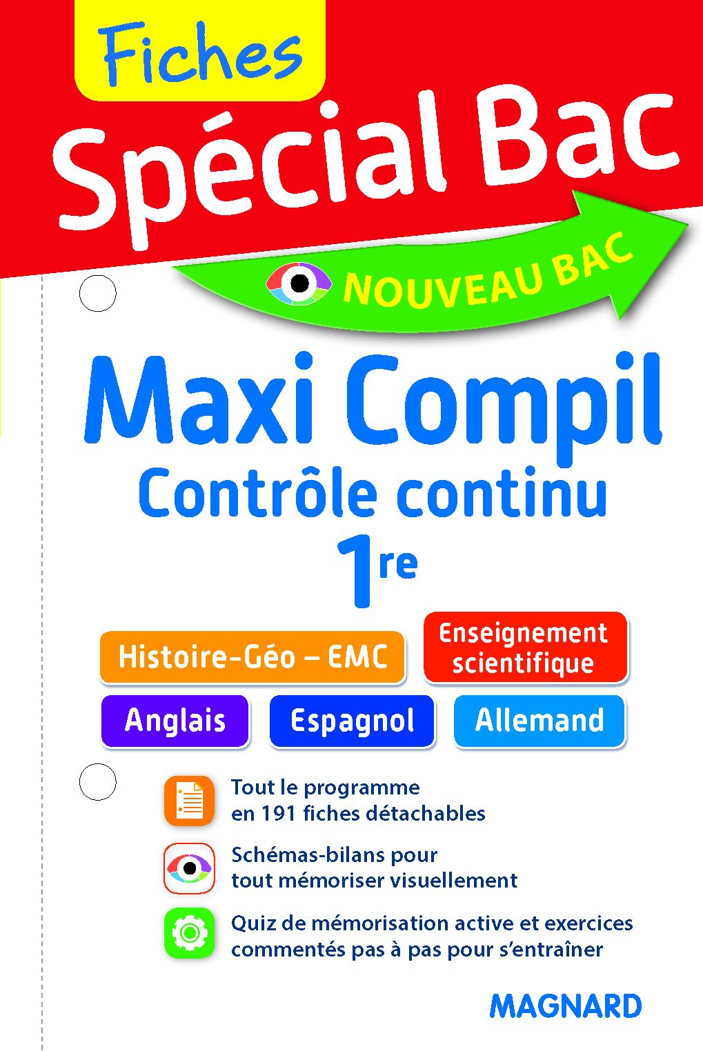 Spécial Bac Maxi Compil de Fiches contrôle continu 1re: cours ultra-visuel, c cc