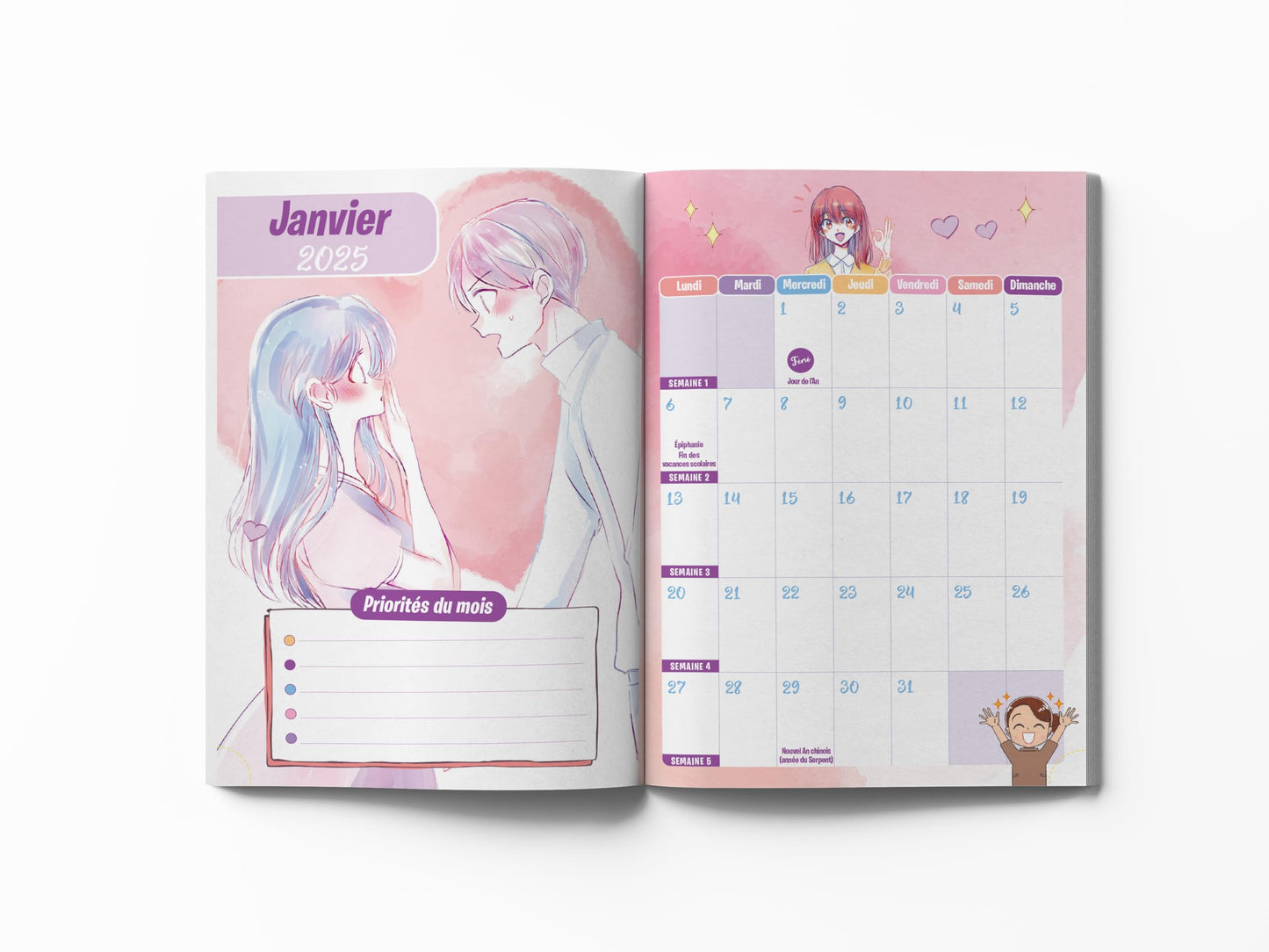Mon agenda scolaire 2024-2025 Shojo